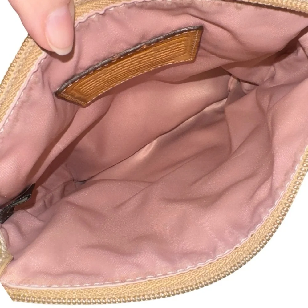 Coach “Julia” Crossbody Silver Metallic Monogram Purse Refurbished 8.5x7.5 - Picture 10 of 11